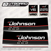 1989-1990 Johnson 225 hp V6 VRO decal set